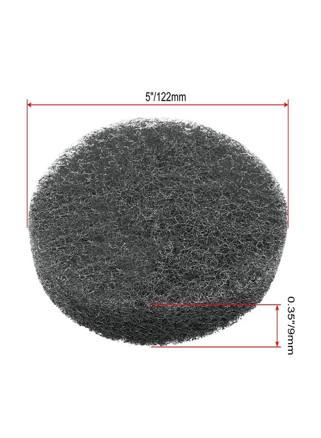 BokWin 8 Pcs 5 Inch Round Scouring Pads Drill Scrubber Pads Hook and Loop Scuff Pads for Clean Polishing(Grey) - Image 5